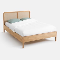 Esmara Ash/Veneer/Linen Bed with Bed Base LA REDOUTE INTERIEURS image