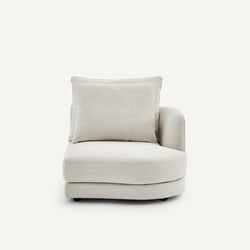 Demi-canapé droit, arrondi, modulable en toile chinée, TIBERIO AM.PM image