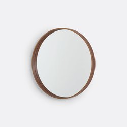 Miroir rond plaqué noyer Ø60 cm, Alaria LA REDOUTE INTERIEURS image