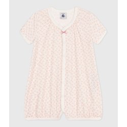 Korte jumpsuit van gebloemd katoen PETIT BATEAU image