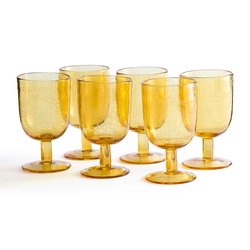 Lot de 6 verres à pied verre bullé, Faraji LA REDOUTE INTERIEURS image