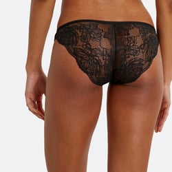 Набор из 2-х трусов-слипов из хлопка с кружевом LA REDOUTE COLLECTIONS image