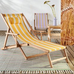 Chaise longue acacia et toile, Veniza LA REDOUTE INTERIEURS image
