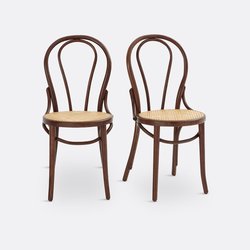 2er-Set Stühle Bistro mit geflochtener Sitzfläche LA REDOUTE INTERIEURS image