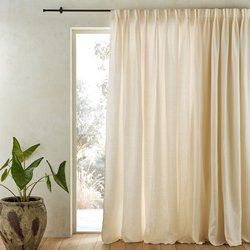 Tenda in lino foderata in cotone con pieghe fiamminghe, Colin AM.PM image
