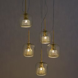 Suspension grappe 5 globes, Mistinguett AM.PM image