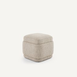 Pouf en tissu texturé, CLEOPHEE AM.PM image