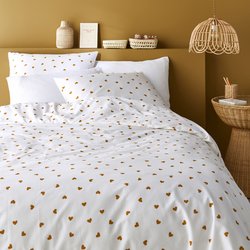Parure in cotone riciclato al 50% con federa rettangolare. Scacco caramello LA REDOUTE INTERIEURS image