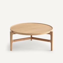 Mesa de centro, diámetro 94 cm, chapa de roble, Alyasa AM.PM image