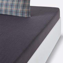 Drap housse gaze de coton Check LA REDOUTE INTERIEURS image