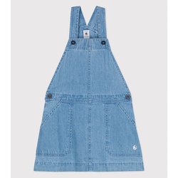 Robe salopette en denim PETIT BATEAU image