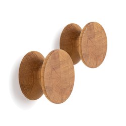 Set van 2 kleerhangers in massief eik ø 10 cm, Arame AM.PM image