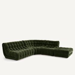 Fauteuil modulable capitonné, en velours, JUD AM.PM image
