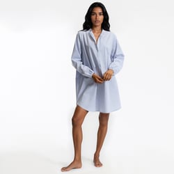 Chemise de nuit en popeline à carreaux LA REDOUTE COLLECTIONS image
