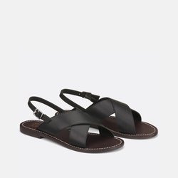 Sandales en cuir lisse, Signature LAURINE LA REDOUTE COLLECTIONS image