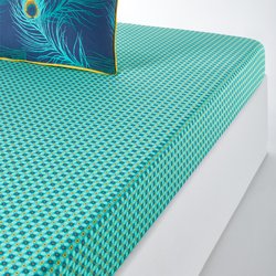 Shakhra Graphic 100% Cotton Percale 180 Thread Count Fitted Sheet LA REDOUTE INTERIEURS image