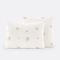 Funda de almohada de percal de algodón bordado, Hollyhill LA REDOUTE INTERIEURS image