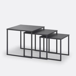 Zestaw 3 metalowych i stalowych stolików Miva LA REDOUTE INTERIEURS image