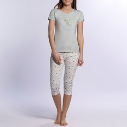 Pyjama in jersey met kuitbroek, Terre DODO image