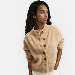 Gilet col montant en grosse maille LA REDOUTE COLLECTIONS image