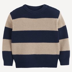 Pull rayé en coton, larges rayures LA REDOUTE COLLECTIONS image