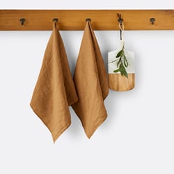 Set of 2 Victorine Washed Linen Tea Towels LA REDOUTE INTERIEURS image
