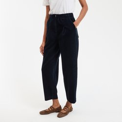 Pantalón carrot de talle alto, de pana LA REDOUTE COLLECTIONS image