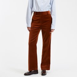 Pantalon flare en velours ras, Signature QUENTIN LA REDOUTE COLLECTIONS image