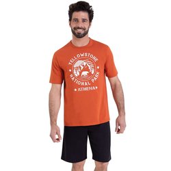 CottonShort Pyjamas with Crew Neck ATHENA image