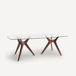 Rechteckiger Tisch Glas/Nussbaum Maricielo AM.PM image