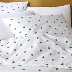 Conjunto nórdico 50% algodón reciclado, almohada 50x70cm, Scacco.Scacco verde LA REDOUTE INTERIEURS image
