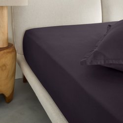 Saria Washed Cotton Sateen Fitted Sheet with 30cm Flap AM.PM image