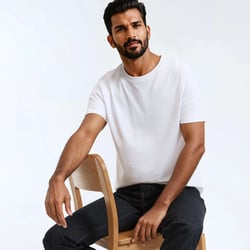 T-shirt col rond manches courtes LA REDOUTE COLLECTIONS image