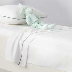 Plat laken in effen katoen, voor baby LA REDOUTE INTERIEURS image