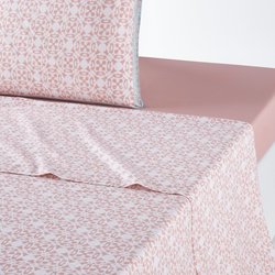 Yucatan Geometric 100% Cotton Flat Sheet LA REDOUTE INTERIEURS image