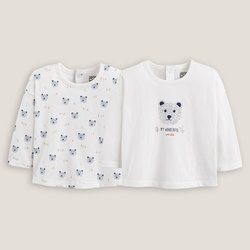 2er-Pack Langarm-Shirts mit Bären LA REDOUTE COLLECTIONS image