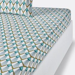 Drap housse percale de coton, Elisa LA REDOUTE INTERIEURS image