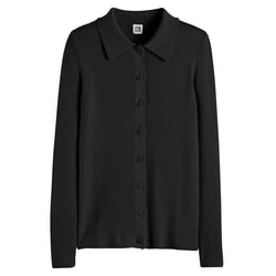 Кардиган из тонкого трикотажа с горловиной поло LA REDOUTE COLLECTIONS image
