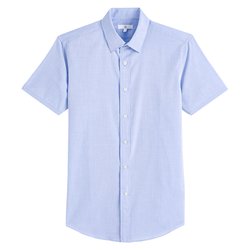 Рубашка прямая с короткими рукавами из поплина LA REDOUTE COLLECTIONS image
