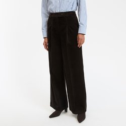 Pantalon large à plis, taille haute velours côtelé LA REDOUTE COLLECTIONS image