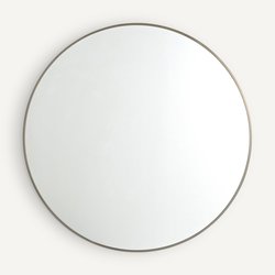 Caligone 100cm Diameter Aged Brass Round Metal Mirror AM.PM image