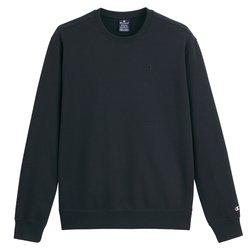 Large embroidered logo sweatshirt in cotton mix with crew neck black Champion La Redoute