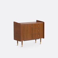 Ronda Walnut Veneer Vintage Small Sideboard LA REDOUTE INTERIEURS image