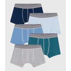Confezione da 5 boxer in cotone PETIT BATEAU image