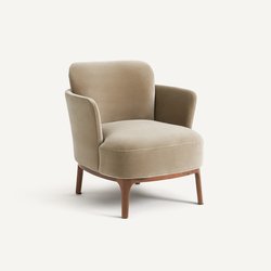 Sillón de nogal macizo y terciopelo, Jabote AM.PM image
