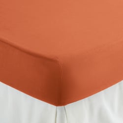 Drap housse en percale de coton, 80 fils, bonnet 35 cm, Scenario LA REDOUTE INTERIEURS image
