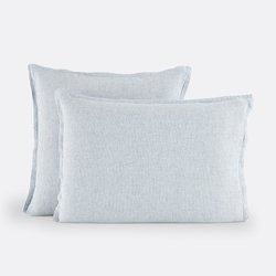 Limona Blue Pillowcase in Washed Linen LA REDOUTE INTERIEURS image