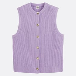 Gilet senza maniche in maglia a coste LA REDOUTE COLLECTIONS image