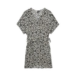 Vestido curto estampado, mangas curtas, decote em V VERO MODA