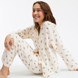 Пижама из хлопчатобумажной газовой ткани LA REDOUTE COLLECTIONS image